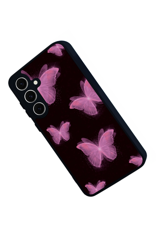 Samsung Galaxy S24 FE Uyumlu Kelebek Tasarımlı Glossy Premium Kılıf
