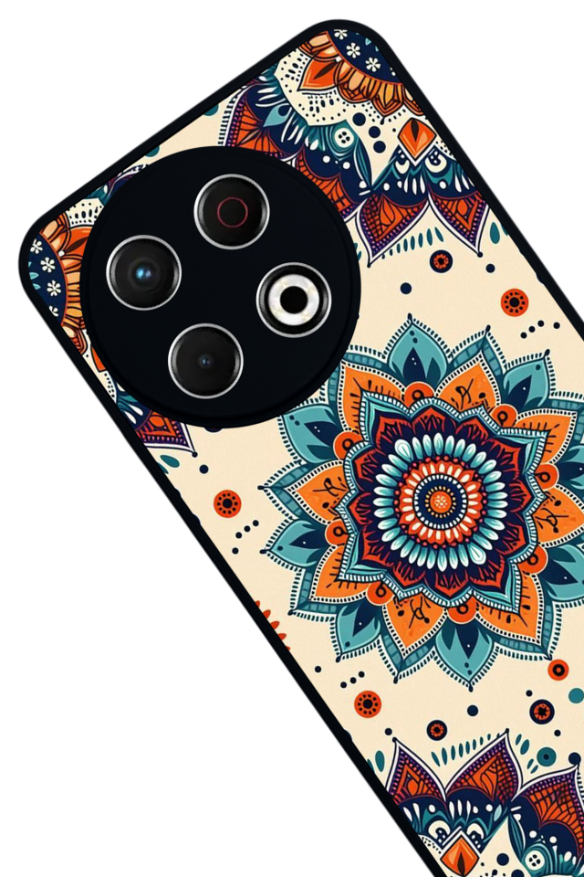 Tecno Spark 30 Pro Uyumlu Mandaal Tasarımlı Glossy Premium Kılıf