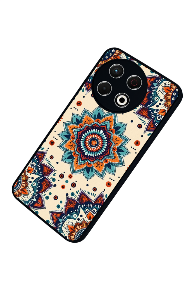 Tecno Spark 30 Pro Uyumlu Mandaal Tasarımlı Glossy Premium Kılıf