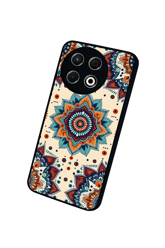 Tecno Spark 30 Pro Uyumlu Mandaal Tasarımlı Glossy Premium Kılıf