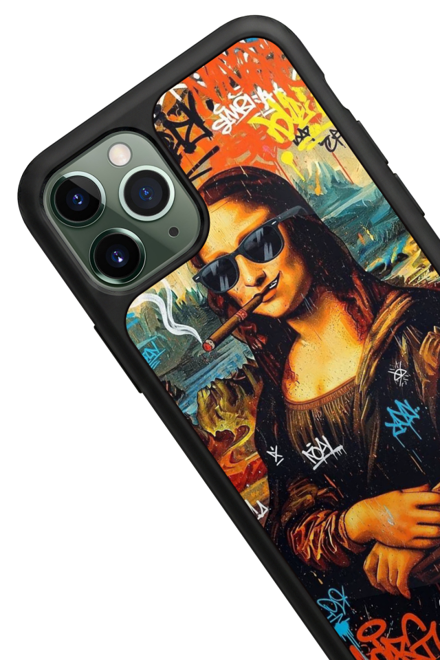 iPhone 11 Pro Uyumlu Monalisa Tasarımlı Glossy Premium Kılıf