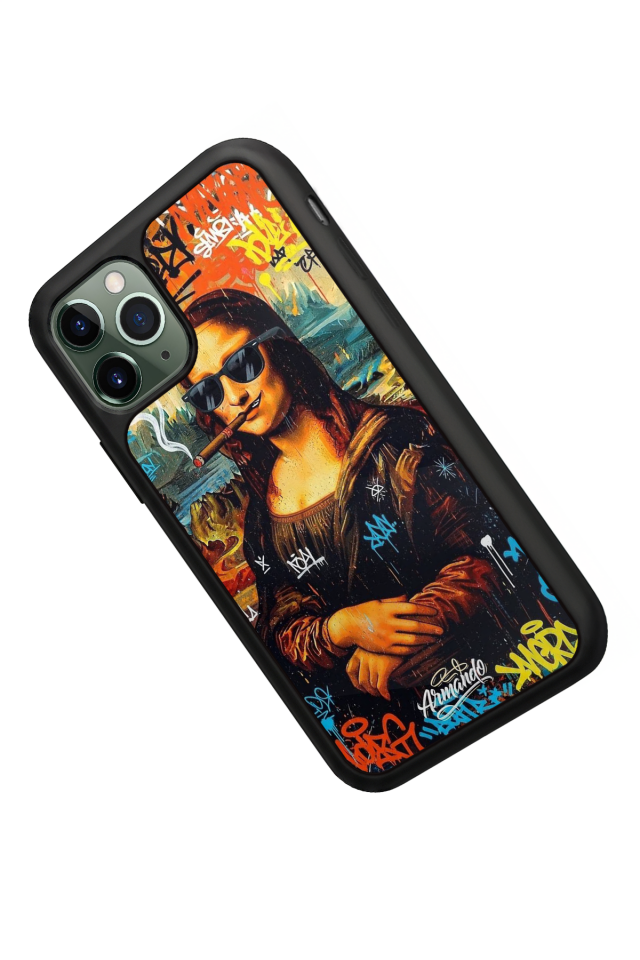 iPhone 11 Pro Uyumlu Monalisa Tasarımlı Glossy Premium Kılıf