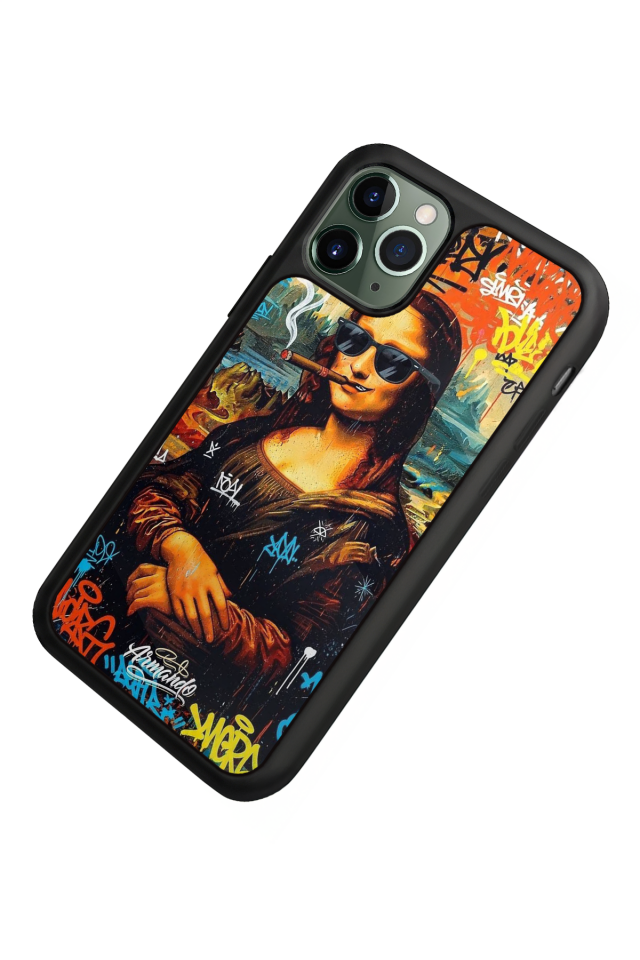 iPhone 11 Pro Uyumlu Monalisa Tasarımlı Glossy Premium Kılıf