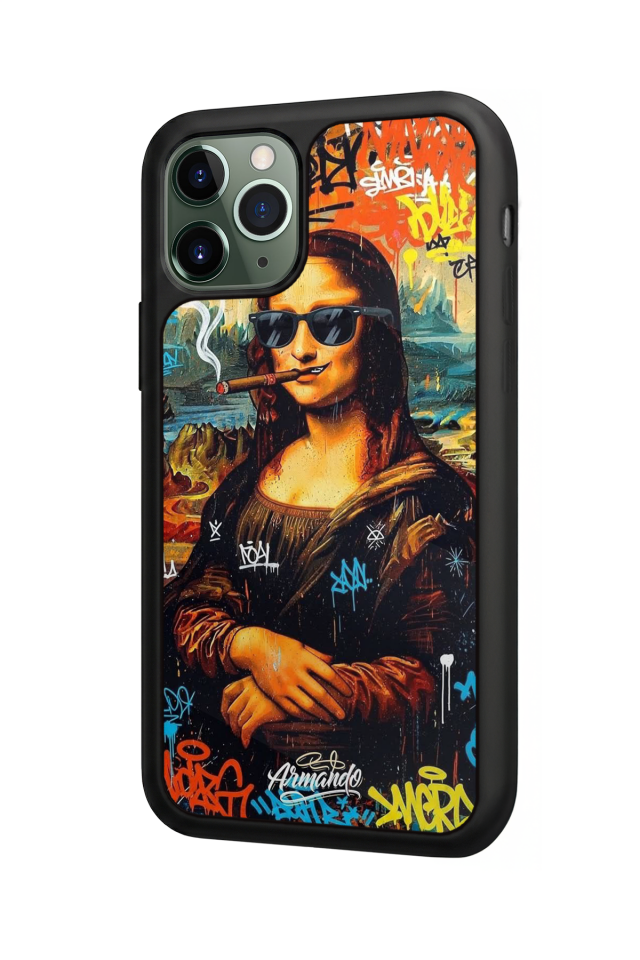 iPhone 11 Pro Uyumlu Monalisa Tasarımlı Glossy Premium Kılıf