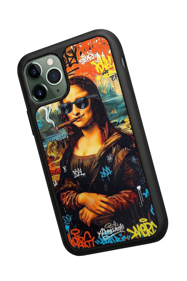 iPhone 11 Pro Uyumlu Monalisa Tasarımlı Glossy Premium Kılıf