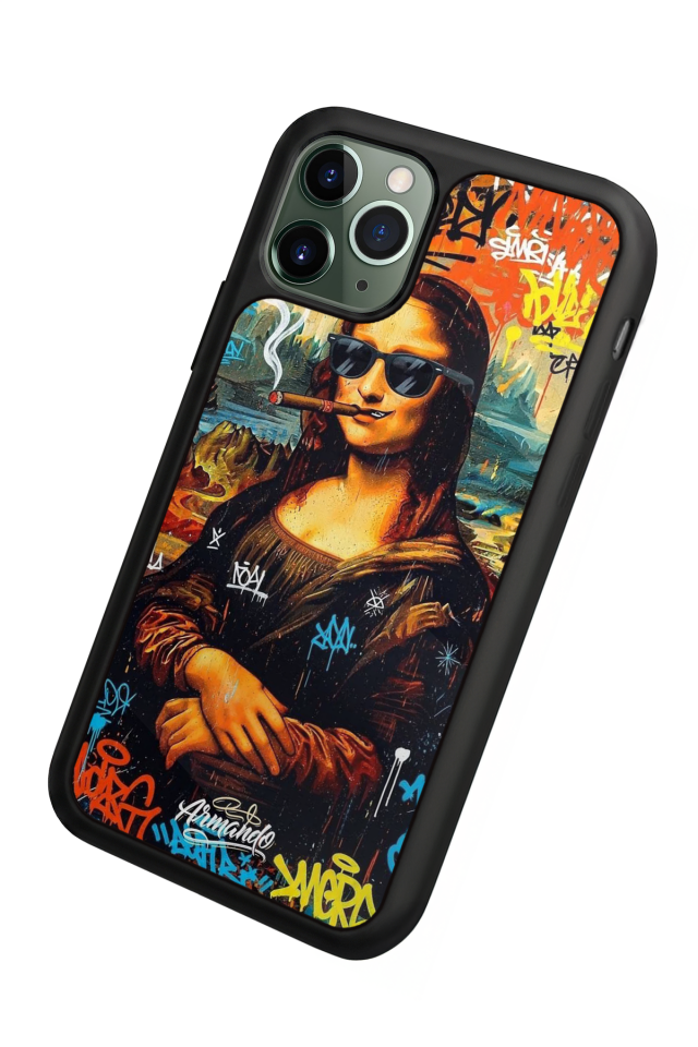iPhone 11 Pro Uyumlu Monalisa Tasarımlı Glossy Premium Kılıf
