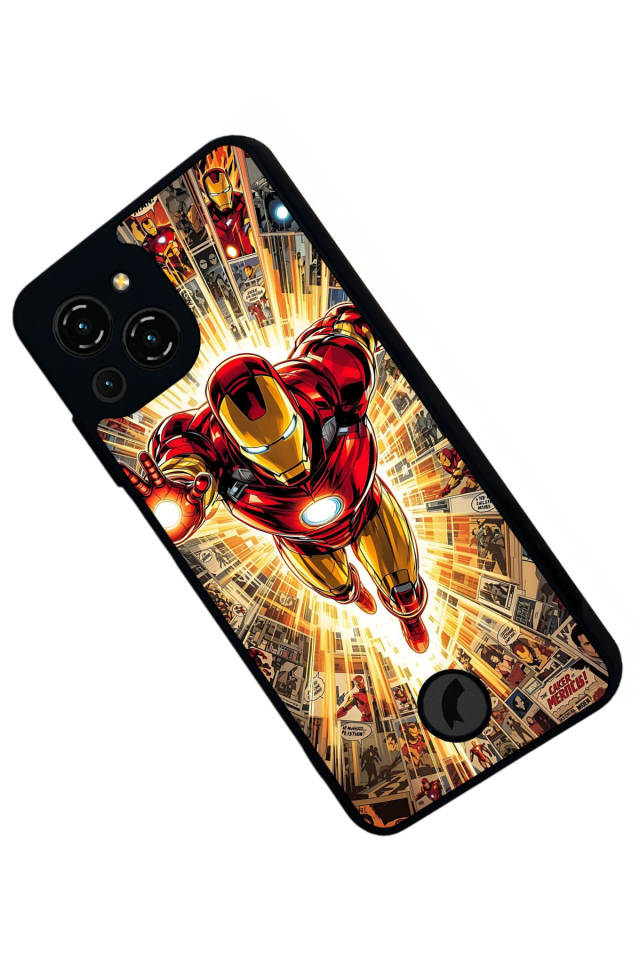 Reeder S23 Pro Max Uyumlu  Iron Man ( Demir Adam ) Tasarımlı Glossy Premium Kılıf