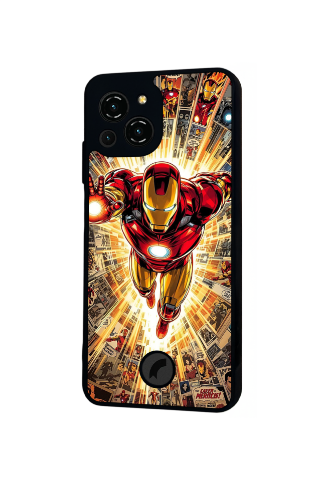 Reeder S23 Pro Max Uyumlu  Iron Man ( Demir Adam ) Tasarımlı Glossy Premium Kılıf