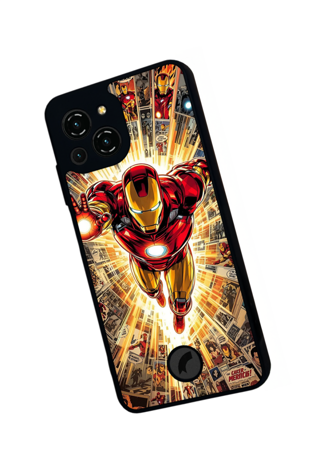 Reeder S23 Pro Max Uyumlu  Iron Man ( Demir Adam ) Tasarımlı Glossy Premium Kılıf