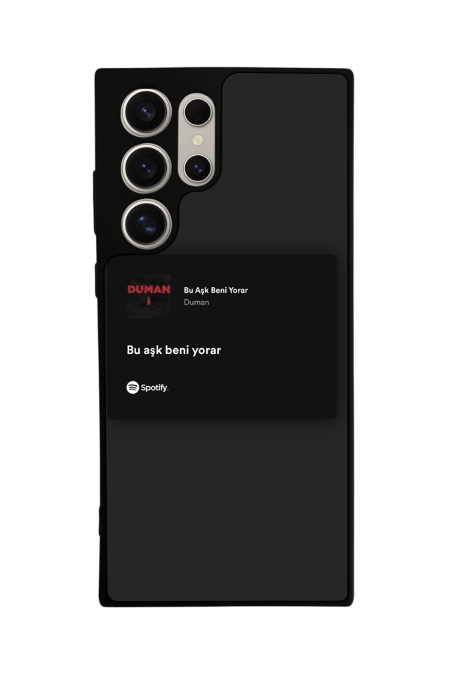 Samsung Galaxy S22 Ultra Uyumlu Sarki Sozleri Tasarımlı Glossy Premium Kılıf