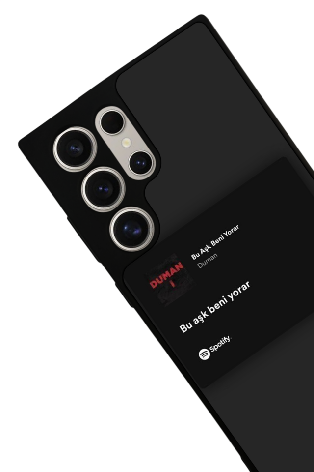 Samsung Galaxy S22 Ultra Uyumlu Sarki Sozleri Tasarımlı Glossy Premium Kılıf