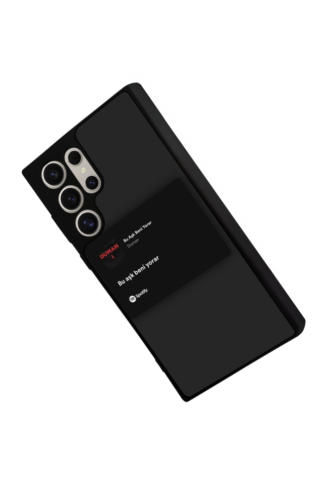 Samsung Galaxy S22 Ultra Uyumlu Sarki Sozleri Tasarımlı Glossy Premium Kılıf