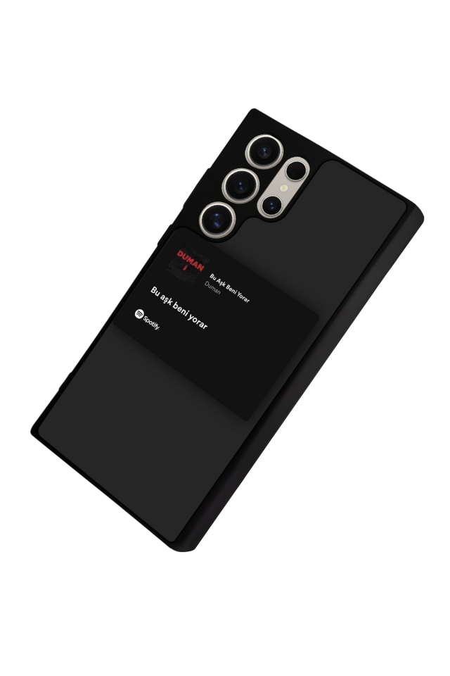 Samsung Galaxy S22 Ultra Uyumlu Sarki Sozleri Tasarımlı Glossy Premium Kılıf