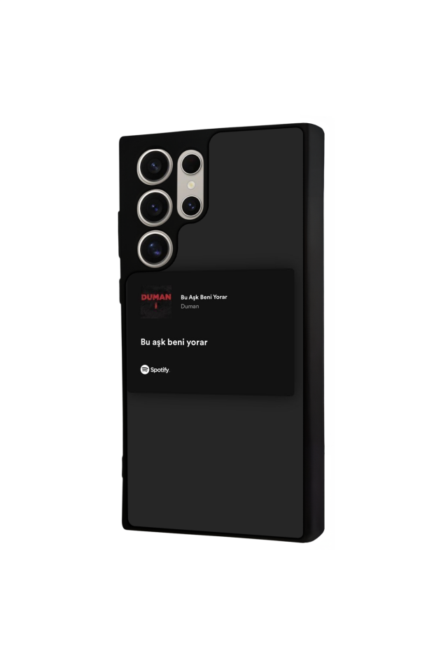 Samsung Galaxy S22 Ultra Uyumlu Sarki Sozleri Tasarımlı Glossy Premium Kılıf