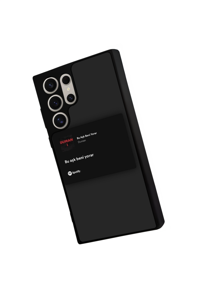 Samsung Galaxy S22 Ultra Uyumlu Sarki Sozleri Tasarımlı Glossy Premium Kılıf