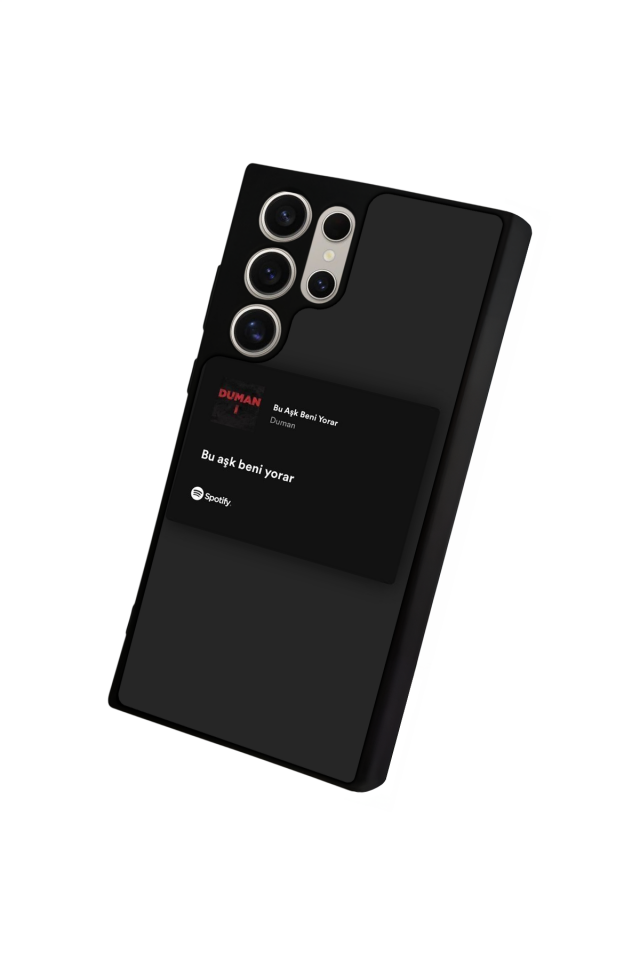Samsung Galaxy S22 Ultra Uyumlu Sarki Sozleri Tasarımlı Glossy Premium Kılıf