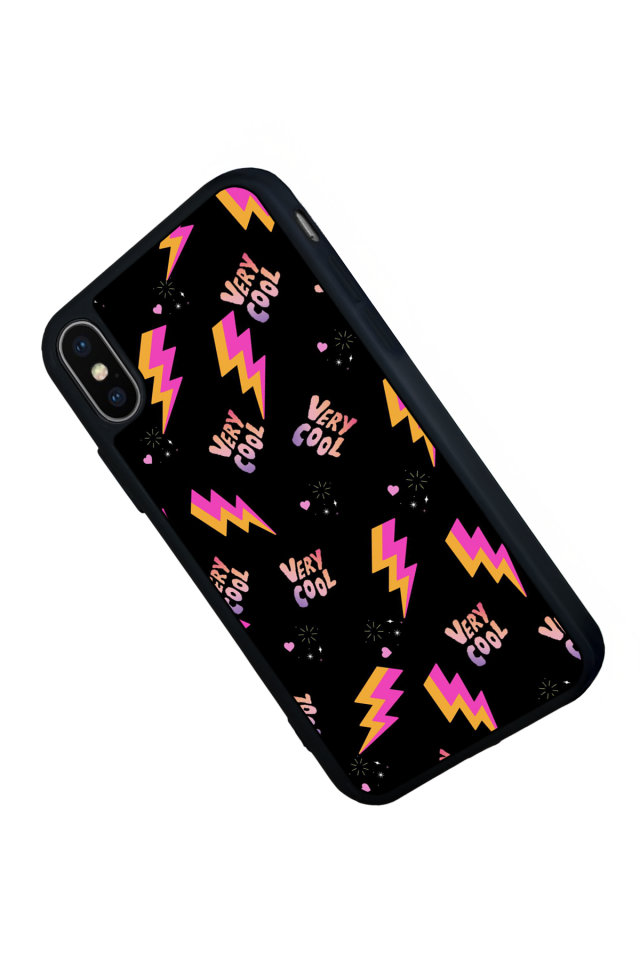 iPhone X/ XS Uyumlu Simsek Tasarımlı Glossy Premium Kılıf