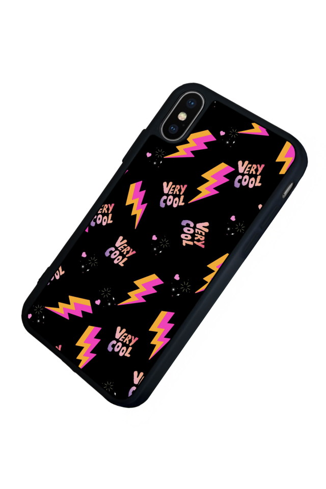 iPhone X/ XS Uyumlu Simsek Tasarımlı Glossy Premium Kılıf