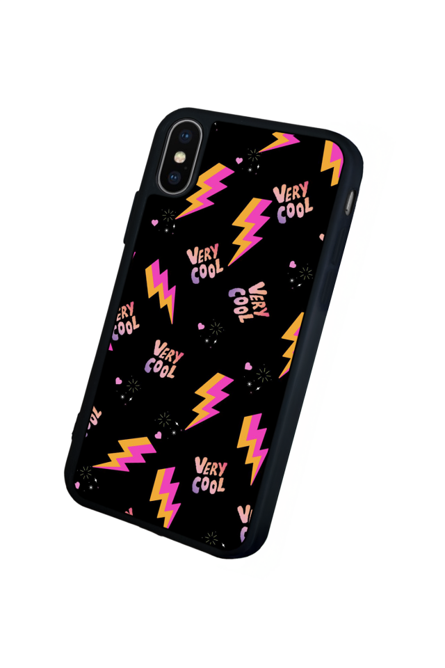 iPhone X/ XS Uyumlu Simsek Tasarımlı Glossy Premium Kılıf