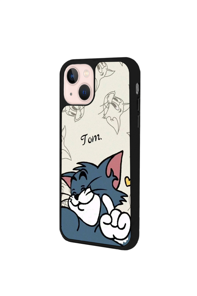iPhone 15 Uyumlu Tom And Jerry Tasarımlı Glossy Premium Kılıf