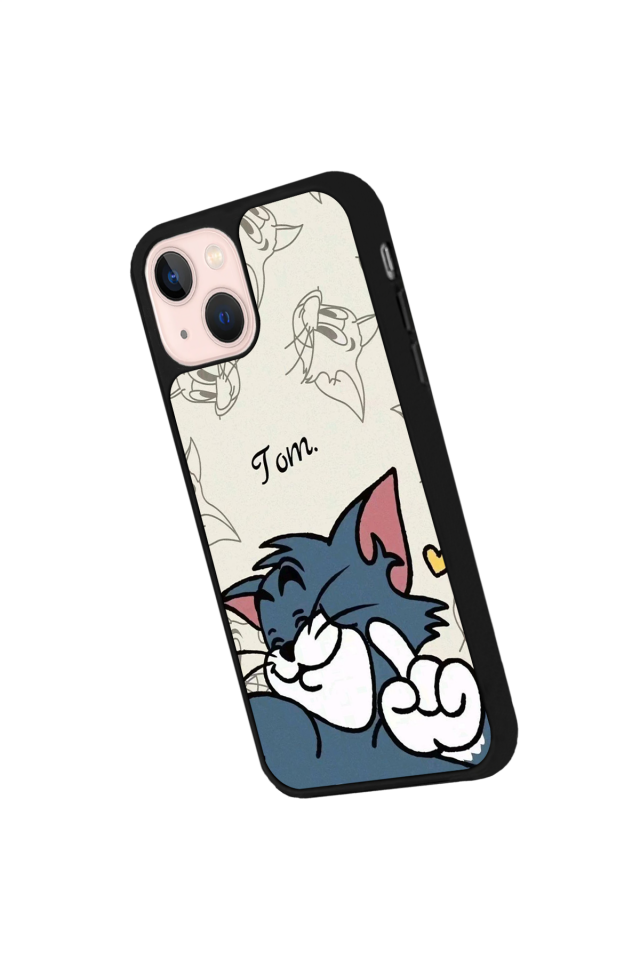 iPhone 15 Uyumlu Tom And Jerry Tasarımlı Glossy Premium Kılıf