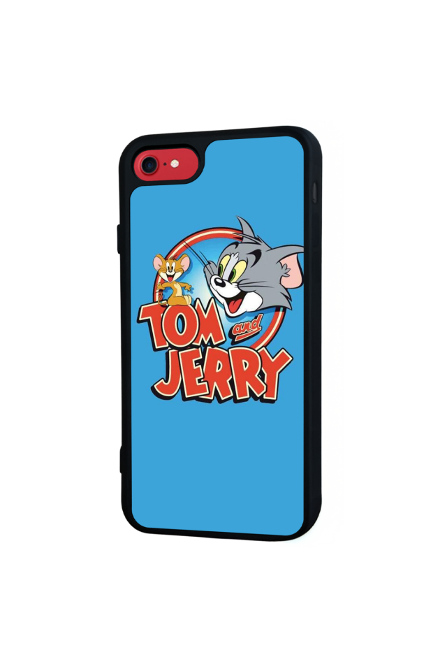iPhone SE Uyumlu Tom And Jerry Tasarımlı Glossy Premium Kılıf