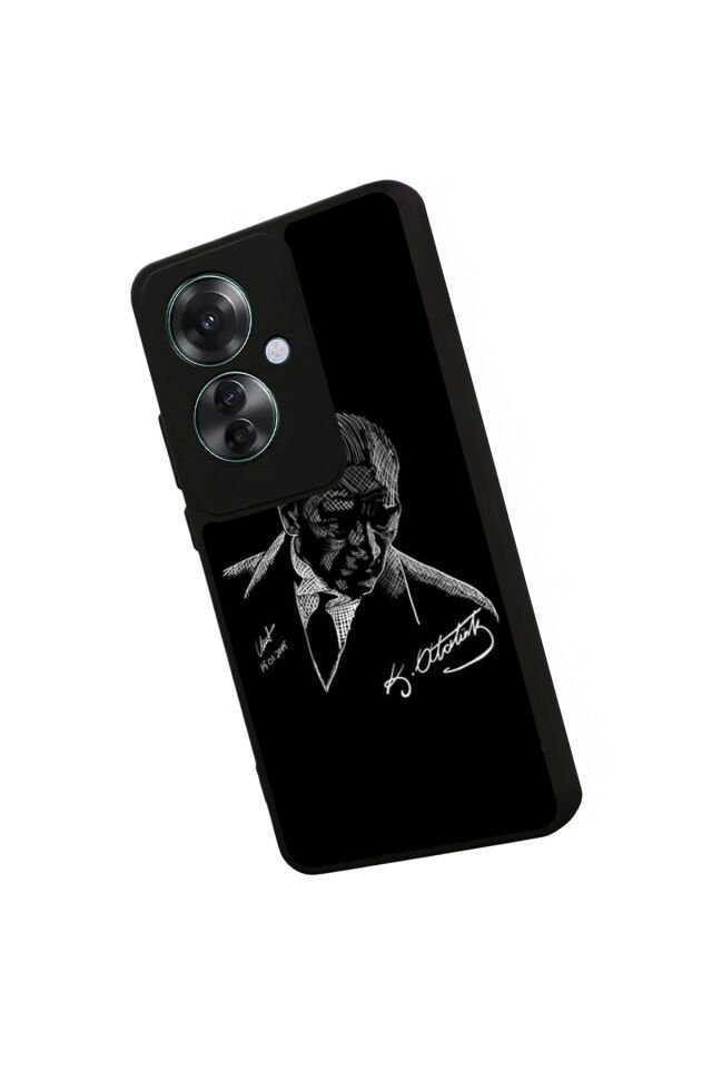 Oppo Reno 11F Uyumlu Mustafa Kemal Ataturk Tasarımlı Glossy Premium Kılıf