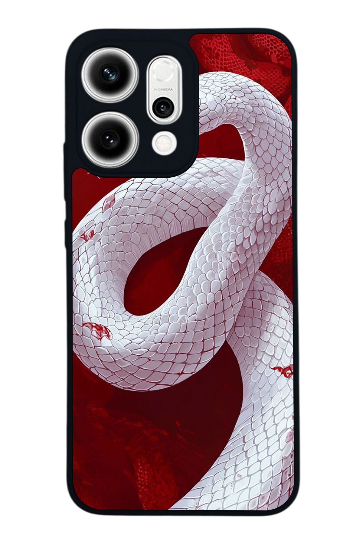 Oppo Reno 14 Uyumlu Yılan Tasarımlı Glossy Premium Kılıf