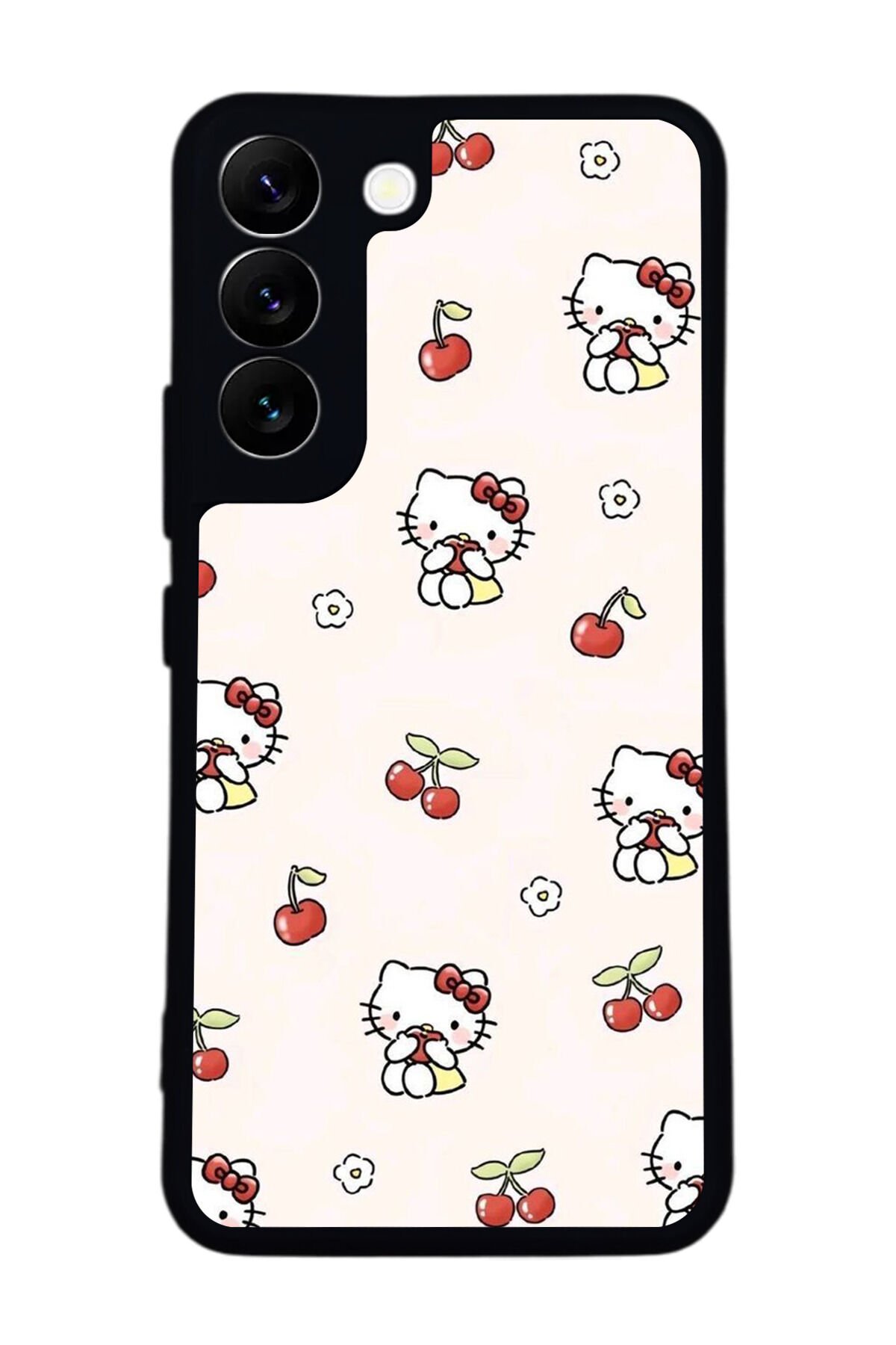 Samsung Galaxy S22 Uyumlu HelloKitty Tasarımlı Glossy Premium Kılıf