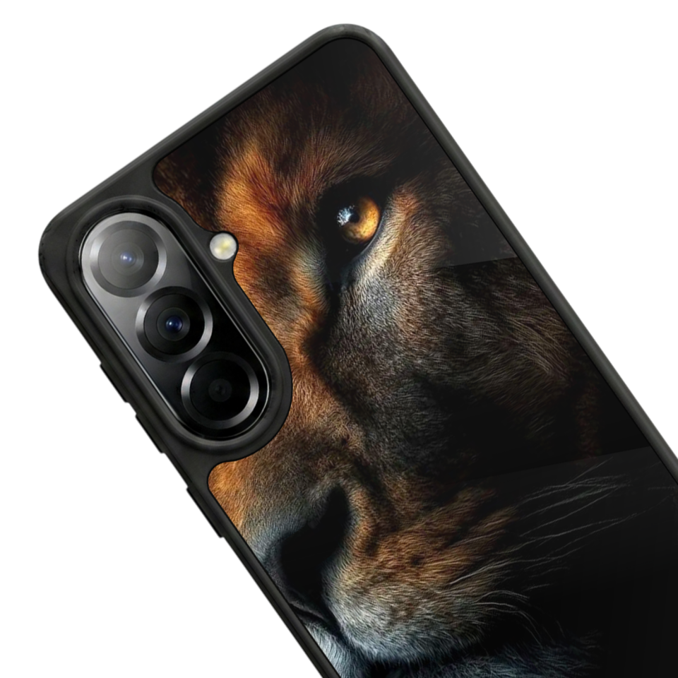 Samsung Galaxy A37 Uyumlu Aslan Tasarımlı Glossy Premium Kılıf