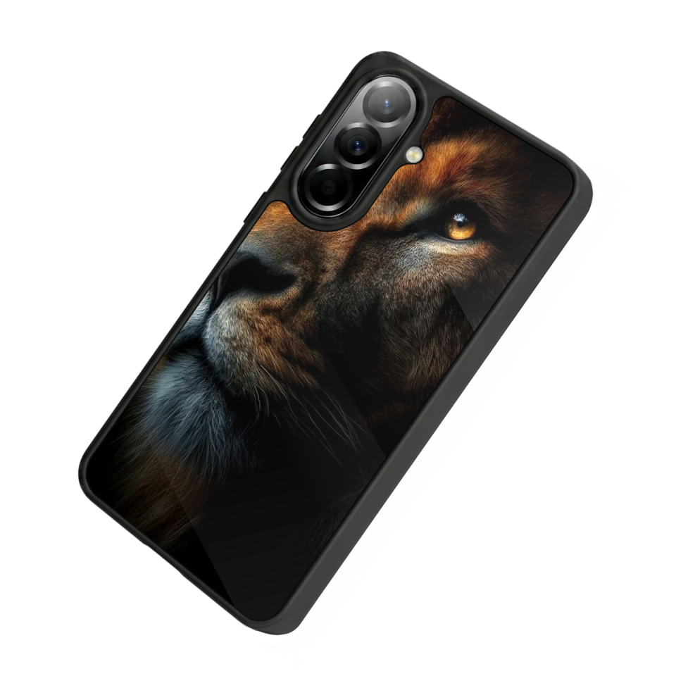 Samsung Galaxy A37 Uyumlu Aslan Tasarımlı Glossy Premium Kılıf