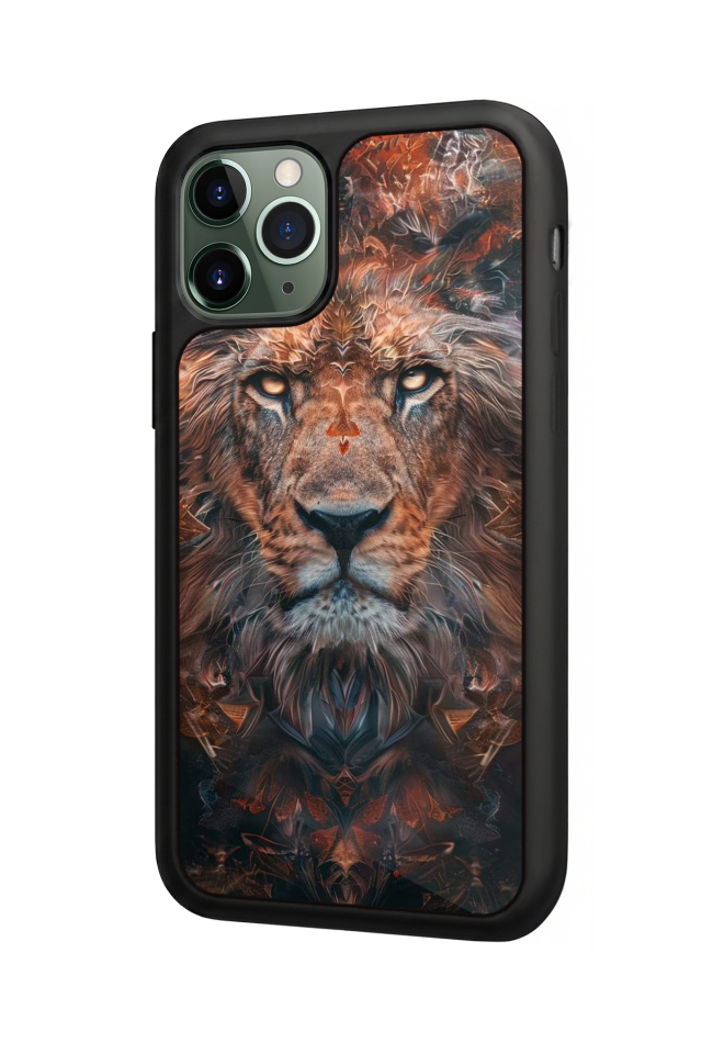 iPhone 11 Pro Max Uyumlu Aslan Tasarımlı Glossy Premium Kılıf