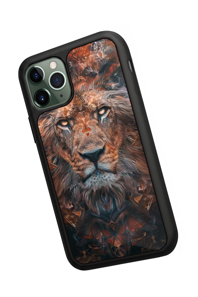 iPhone 11 Pro Max Uyumlu Aslan Tasarımlı Glossy Premium Kılıf