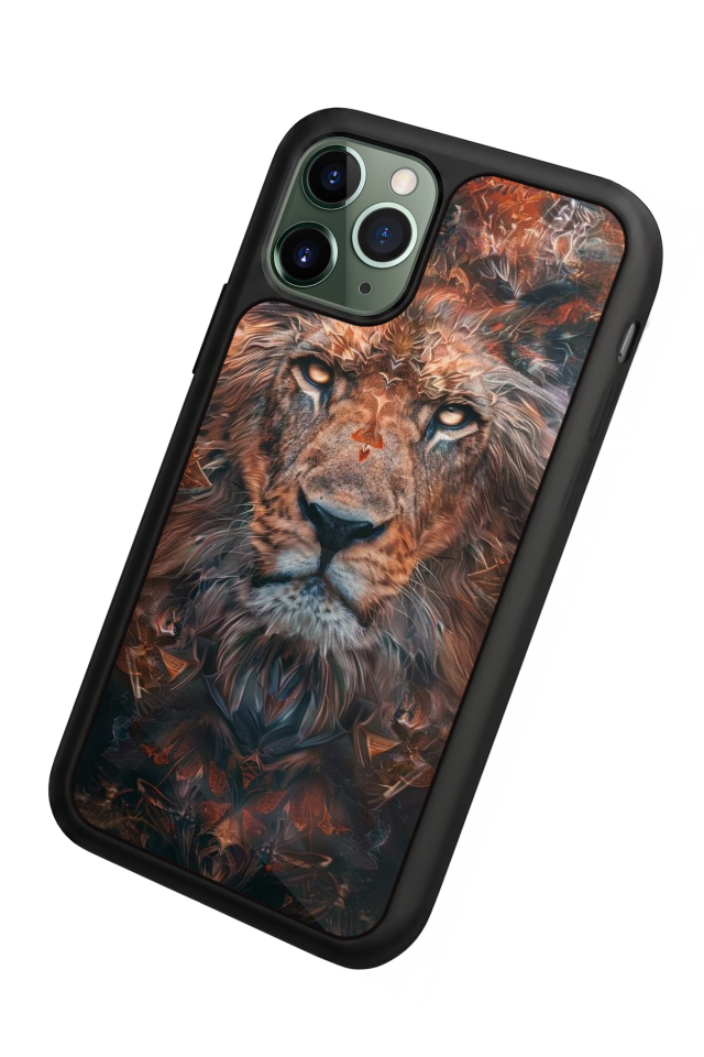 iPhone 11 Pro Max Uyumlu Aslan Tasarımlı Glossy Premium Kılıf