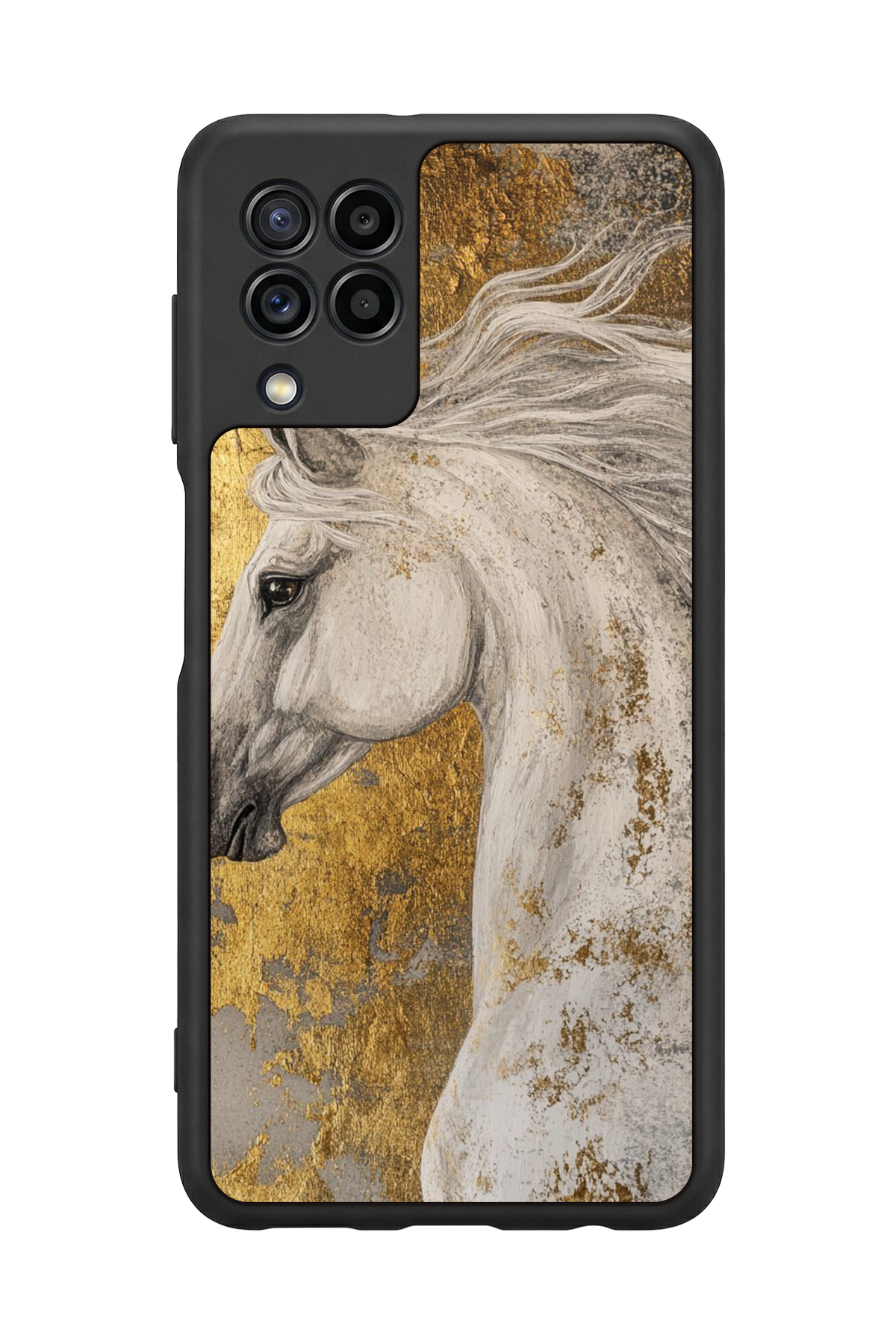 Samsung Galaxy M32 Uyumlu At Horse Tasarımlı Glossy Premium Kılıf
