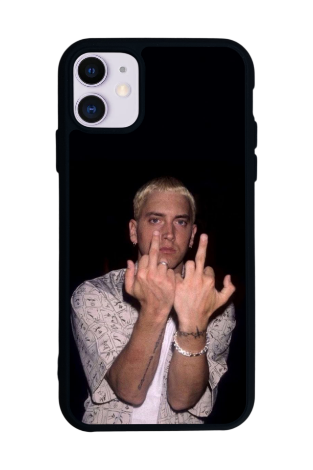 iPhone 11 Uyumlu Eminem Tasarımlı Glossy Premium Kılıf