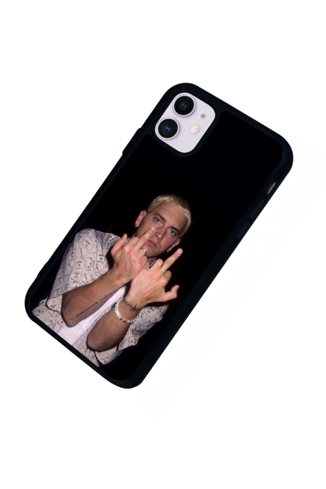 iPhone 11 Uyumlu Eminem Tasarımlı Glossy Premium Kılıf