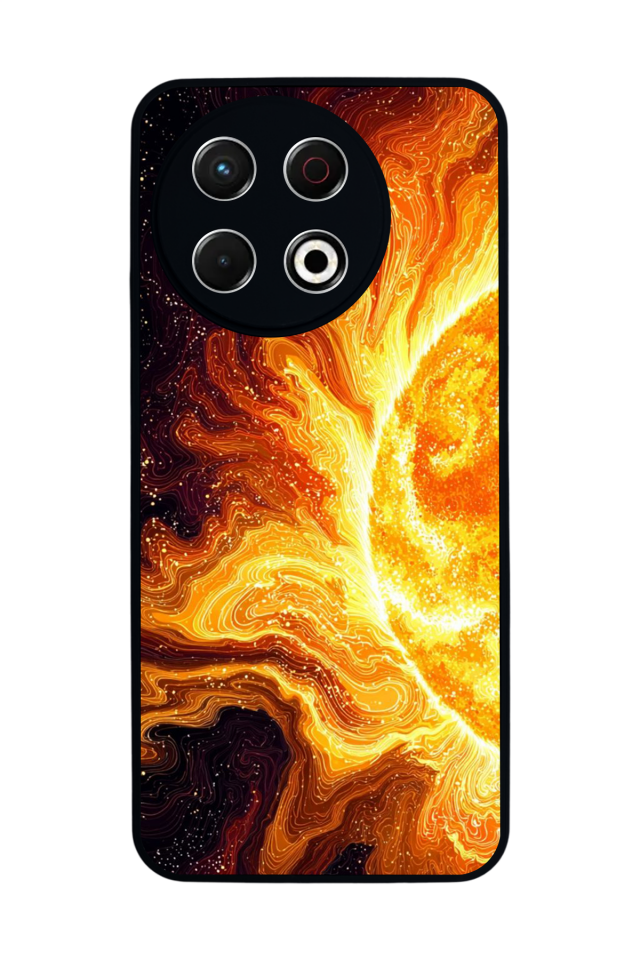 Tecno Spark 30 Pro Uyumlu Güneş Tasarımlı Glossy Premium Kılıf