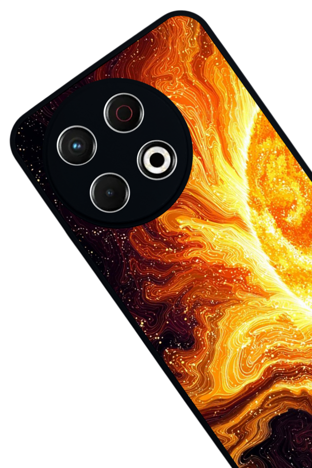 Tecno Spark 30 Pro Uyumlu Güneş Tasarımlı Glossy Premium Kılıf