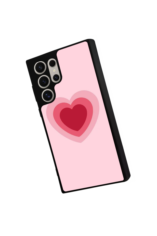 Samsung Galaxy S24 Ultra Uyumlu Kalp Love Tasarımlı Glossy Premium Kılıf