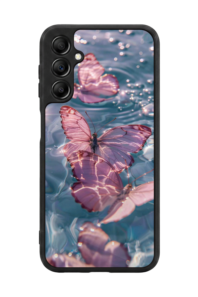 Samsung Galaxy A14 Uyumlu Kelebek Tasarımlı Glossy Premium Kılıf