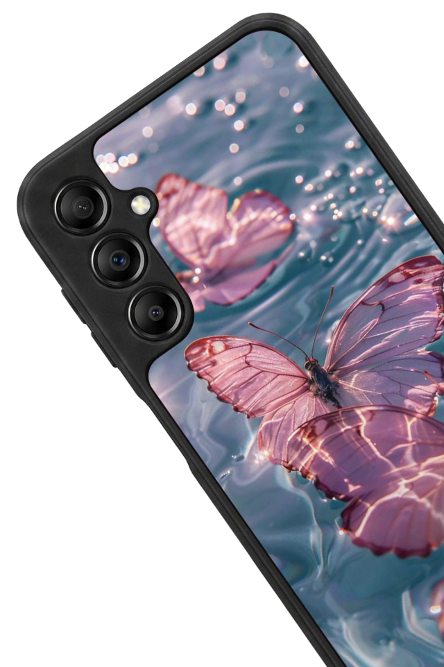 Samsung Galaxy A14 Uyumlu Kelebek Tasarımlı Glossy Premium Kılıf