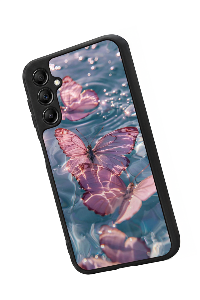 Samsung Galaxy A14 Uyumlu Kelebek Tasarımlı Glossy Premium Kılıf
