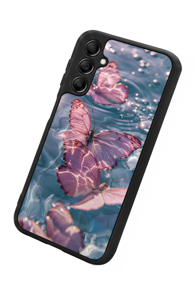 Samsung Galaxy A14 Uyumlu Kelebek Tasarımlı Glossy Premium Kılıf