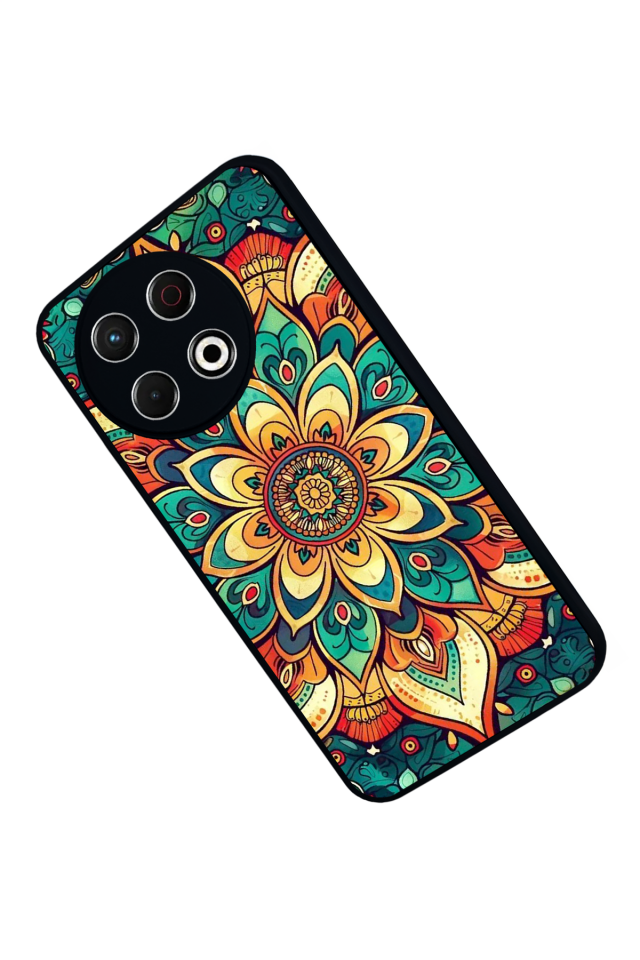 Tecno Spark 30 Pro Uyumlu Mandala Tasarımlı Glossy Premium Kılıf