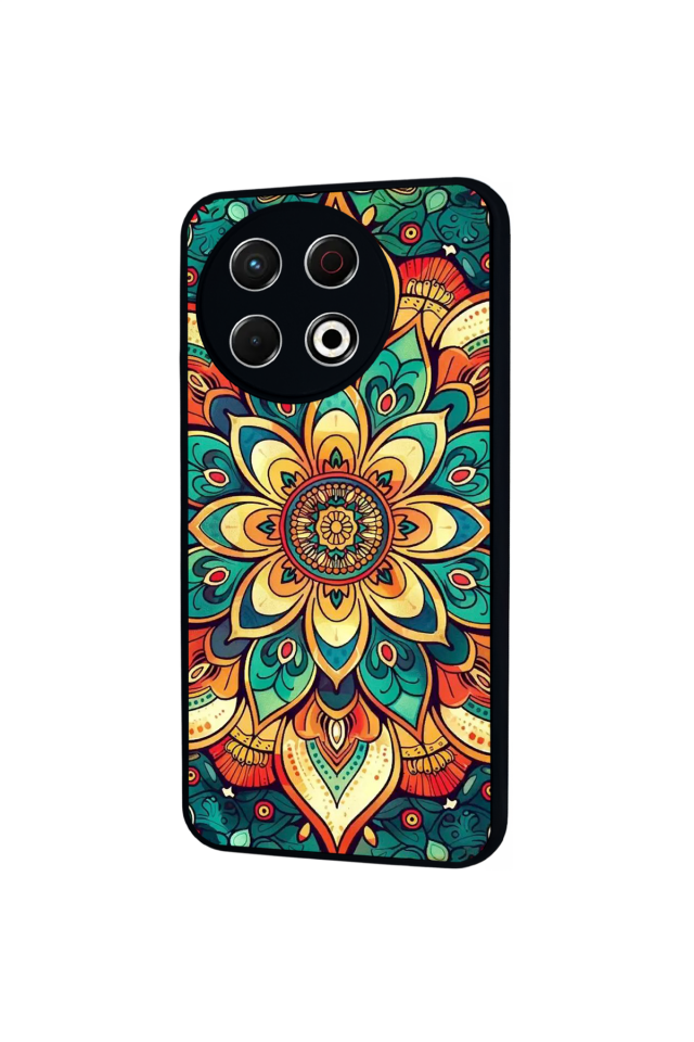 Tecno Spark 30 Pro Uyumlu Mandala Tasarımlı Glossy Premium Kılıf