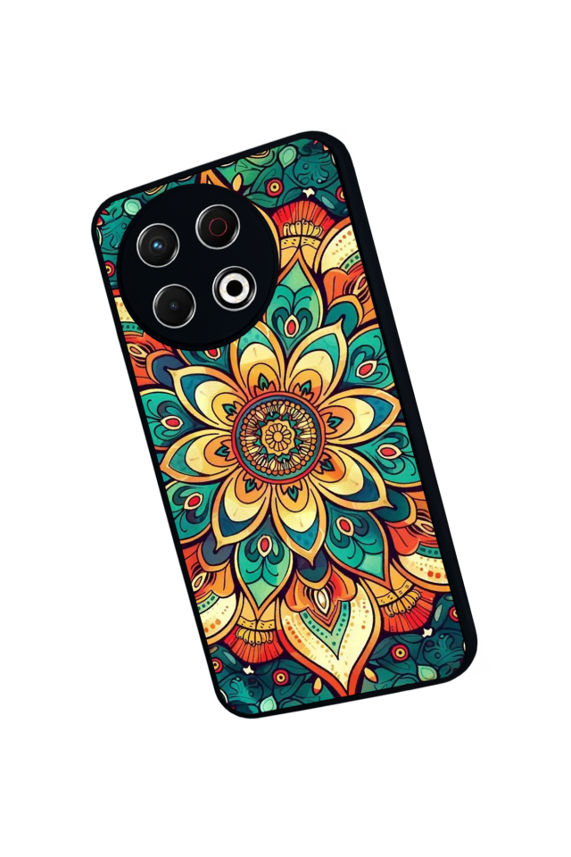 Tecno Spark 30 Pro Uyumlu Mandala Tasarımlı Glossy Premium Kılıf