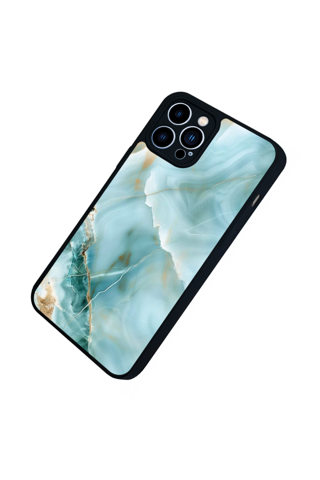 iPhone 13 Pro Max Uyumlu Mermer Marble Tasarımlı Glossy Premium Kılıf
