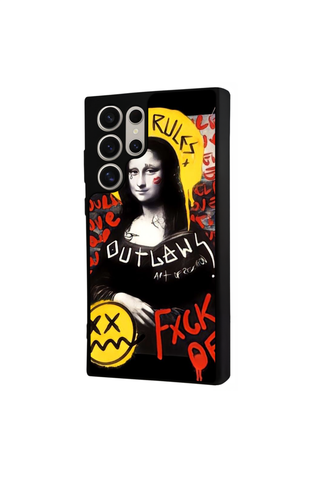 Samsung Galaxy S23 Ultra Uyumlu Monalisa Tasarımlı Glossy Premium Kılıf