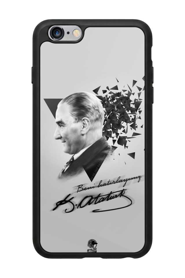 iPhone 6 Plus Uyumlu Mustafa Kemal Ataturk Tasarımlı Glossy Premium Kılıf